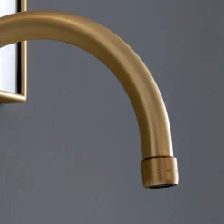 Viadurini Bathroom Waschbeckenarmaturen-3-Loch-Waschtischmischer mit hohem Auslauf und Ablaufgarnitur aus Messing, hergestellt in Italien – Rot