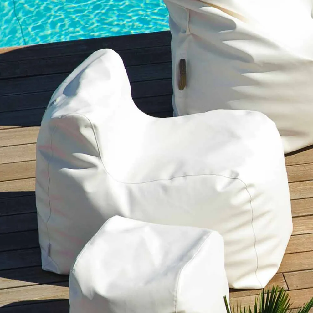 Trona Stoffsessel-Lounge Sessel aus weißen Kunstleder mit optimalen Sitzkomfort