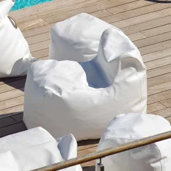 Trona Stoffsessel-Lounge Sessel aus weißen Kunstleder mit optimalen Sitzkomfort