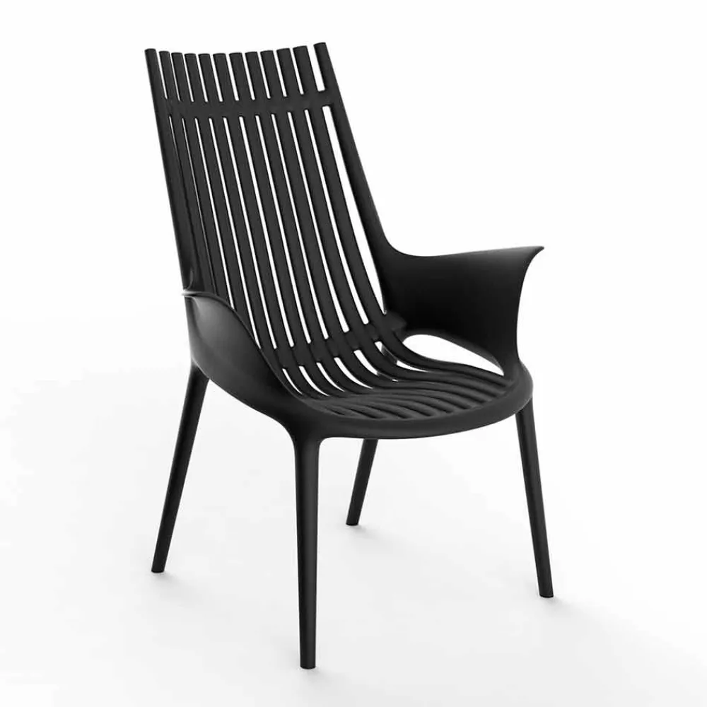 Vondom Gartenstühle Kunststoff-Loungesessel mit Armlehnen für den Außenbereich aus Kunststoff 4 Stück - Ibiza von