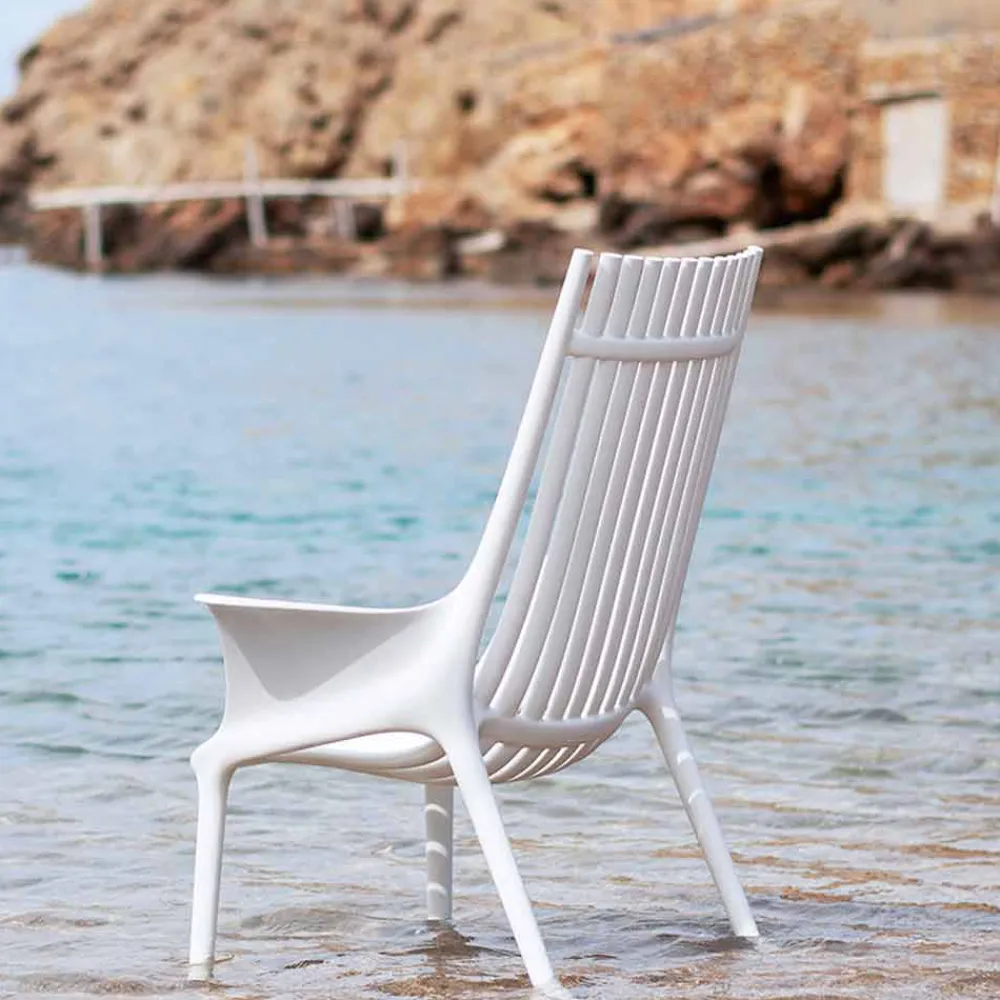 Vondom Gartenstühle Kunststoff-Loungesessel mit Armlehnen für den Außenbereich aus Kunststoff 4 Stück - Ibiza von