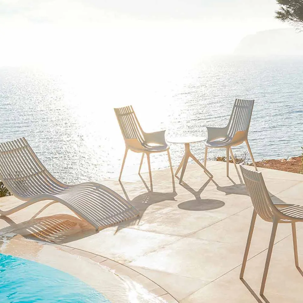 Vondom Gartenstühle Kunststoff-Loungesessel mit Armlehnen für den Außenbereich aus Kunststoff 4 Stück - Ibiza von