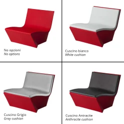 SLIDE Sessel Kunststoff-Loungesessel Kami Ichi aus Italien