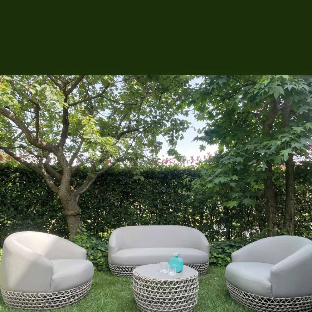 Viadurini in the Garden Garten Lounge Set-Lounge-Set für den Außenbereich mit gewebtem Stoffsockel - Pixie