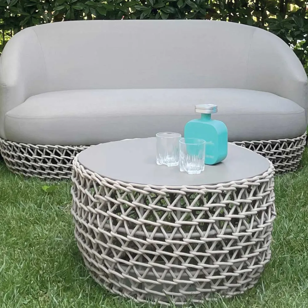 Viadurini in the Garden Garten Lounge Set-Lounge-Set für den Außenbereich mit gewebtem Stoffsockel - Pixie