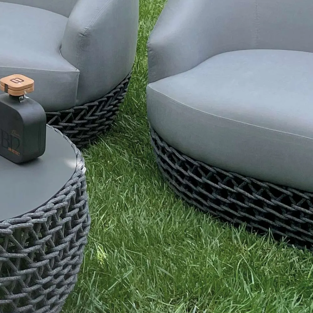 Viadurini in the Garden Garten Lounge Set-Lounge-Set für den Außenbereich mit gewebtem Stoffsockel - Pixie