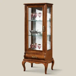 Viadurini Classic Vitrinen-Luxuriöse Wohnzimmervitrine aus klassischem Walnussholz Made in Italy – Hastings