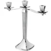 Viadurini Decor Kerzenständer-Luxuriöser 3-armiger Kandelaber aus silbernem Metall mit Glitzer - Sbrillo