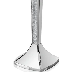 Viadurini Decor Kerzenständer-Luxuriöser 3-armiger Kandelaber aus silbernem Metall mit Glitzer - Sbrillo