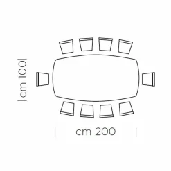 Viadurini Living Esstische-Luxuriöser fassförmiger Esstisch aus Fenix und Stahl, hergestellt in Italien – Settimmio