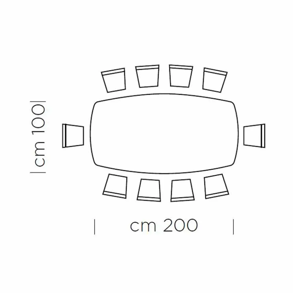 Viadurini Living Esstische-Luxuriöser fassförmiger Esstisch aus Fenix und Stahl, hergestellt in Italien – Settimmio