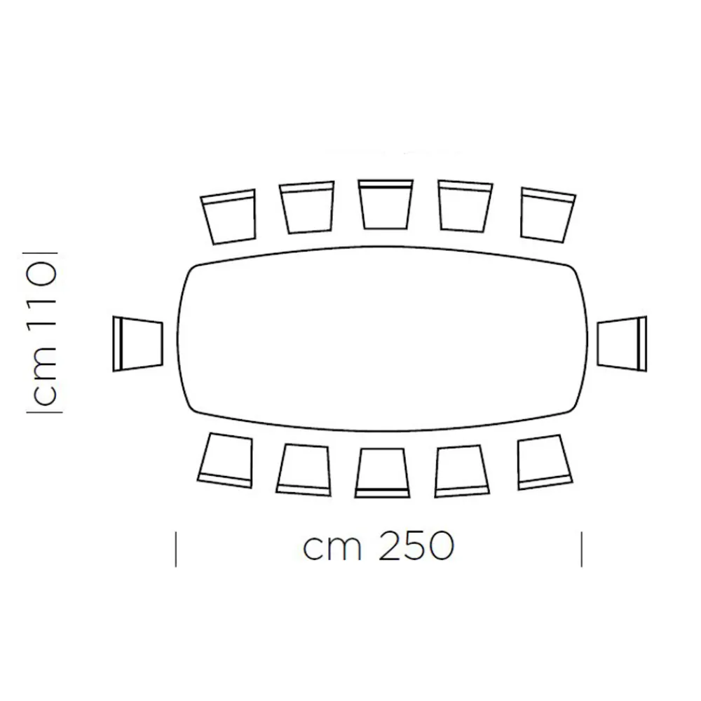 Viadurini Living Esstische-Luxuriöser fassförmiger Esstisch aus Fenix und Stahl, hergestellt in Italien – Settimmio