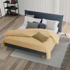 Viadurini Night Design Maßgeschneiderte Möbel|Polsterbetten-Luxuriöses Design-Doppelbett aus Kunstleder oder Stoff Made in Italy - Generus