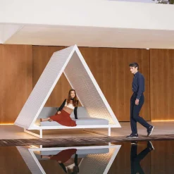 Vondom Gartensofas-Luxury Garden Daybed aus Aluminium und Stoff - Frame Vineyard von