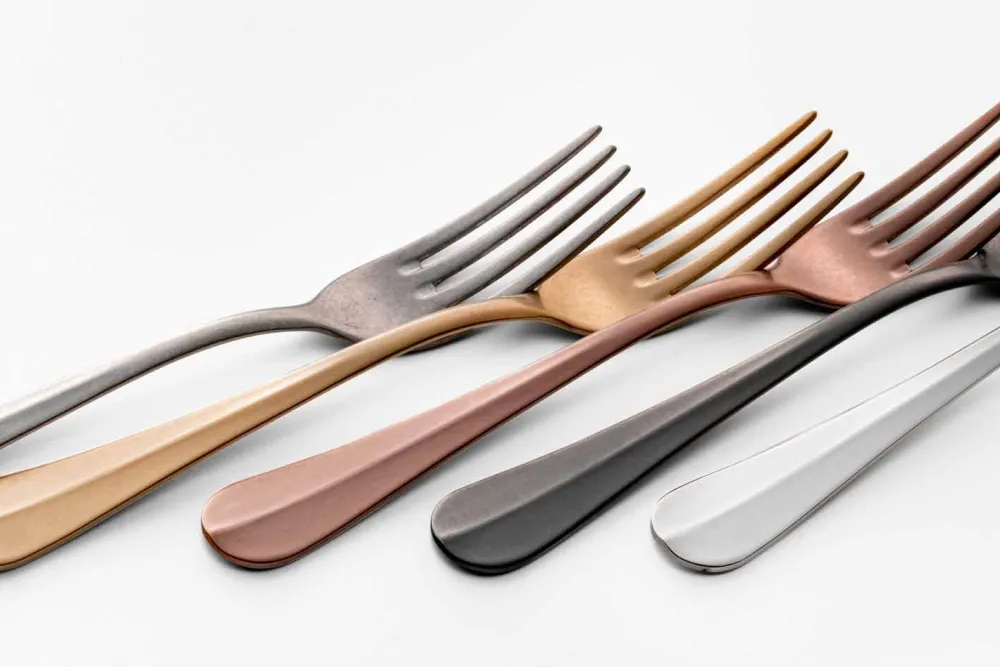 Viadurini Kitchen Besteck Set-Luxus Design Stahl Besteck Vintage Coloured Effect 24 Stück - Tigger