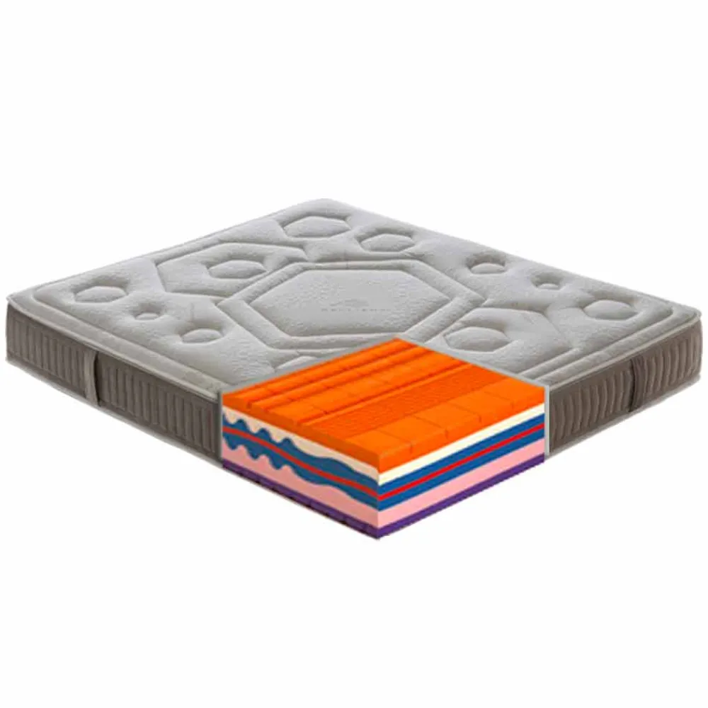 Viadurini Night Design Doppelbett Matratzen-Luxus Doppelmatratze aus Memory Foam H 25 cm Made in Italy - Arancia