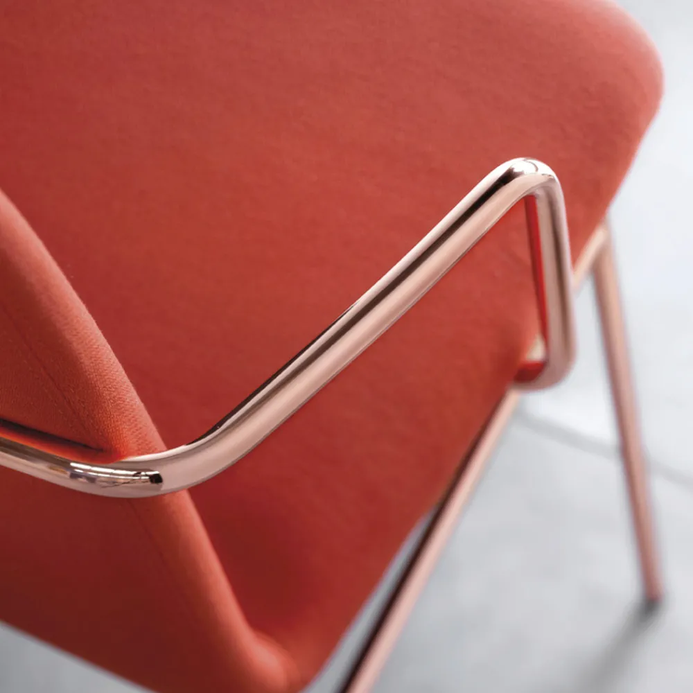 Viadurini Living Moderne Sessel-Luxus farbiger Stoffsessel mit Metallbasis Made in Italy - Molde