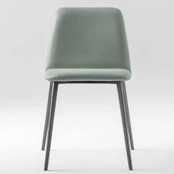 Viadurini Living Moderne Stühle-Luxus Ledersessel mit Metallbeinen Made in Italy, 2 Stück - Molde