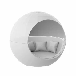 Vondom Gartensofas-Luxus rundes Design Garden Daybed mit Sonnenschirm - Ulm Moon von