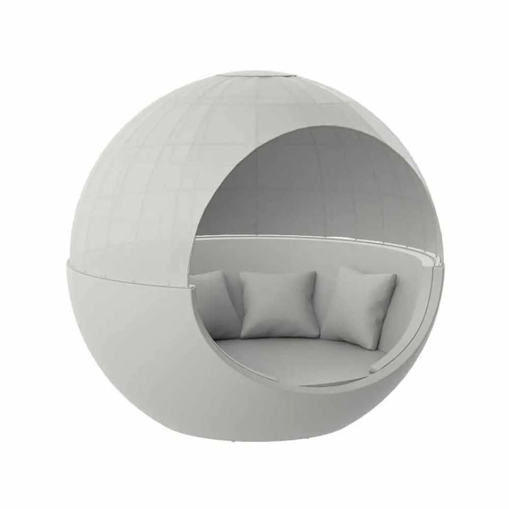 Vondom Gartensofas-Luxus rundes Design Garden Daybed mit Sonnenschirm - Ulm Moon von