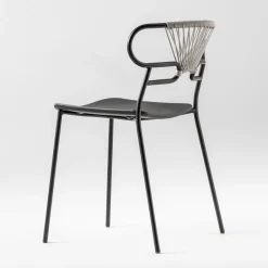 Viadurini Living Moderne Stühle-Luxus stapelbarer Stuhl aus Metall und Polyurethan Made in Italy 2 Stück - Trosa