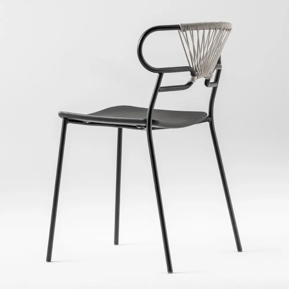 Viadurini Living Moderne Stühle-Luxus stapelbarer Stuhl aus Metall und Polyurethan Made in Italy 2 Stück - Trosa