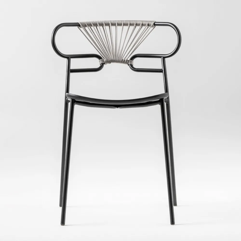 Viadurini Living Moderne Stühle-Luxus stapelbarer Stuhl aus Metall und Polyurethan Made in Italy 2 Stück - Trosa