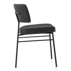 Viadurini Living Moderne Stühle-Luxus Stoff Stuhl mit Metallbasis Made in Italy, 2 Stück - Alaska