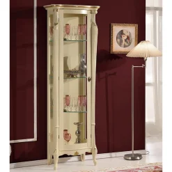 Viadurini Classic Vitrinen-Luxus Wohnzimmer Vitrine aus Holz 1 Tür Made in Italy - Cambrige