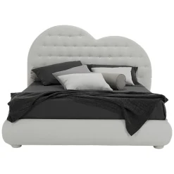 Viadurini Night Design Maßgeschneiderte Möbel|Polsterbetten-Luxus-Doppelbett mit Box und Swarovski Made in Italy - Herz