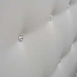 Viadurini Night Design Maßgeschneiderte Möbel|Polsterbetten-Luxus-Doppelbett mit Box und Swarovski Made in Italy - Herz