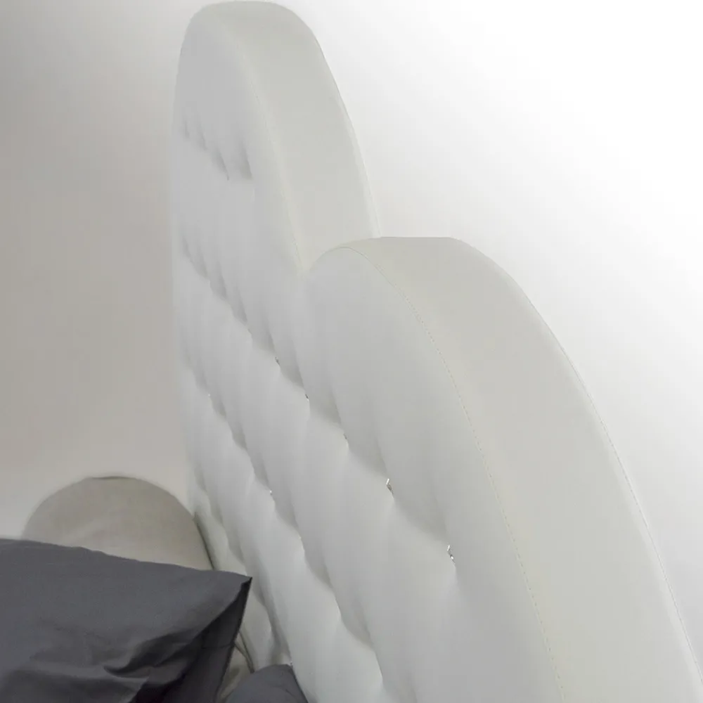 Viadurini Night Design Maßgeschneiderte Möbel|Polsterbetten-Luxus-Doppelbett mit Box und Swarovski Made in Italy - Herz