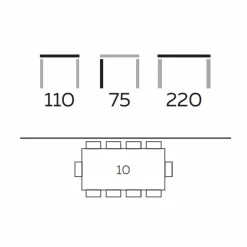 Viadurini Living Esstische-Luxus-Esstisch aus Steinzeug und Eschenholz Made in Italy - Croma