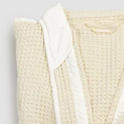 Viadurini Textile Bademäntel-Luxus-Kimono-Bademantel aus Leinen und Baumwolle, 2 Oberflächen Made in Italy - Kleone