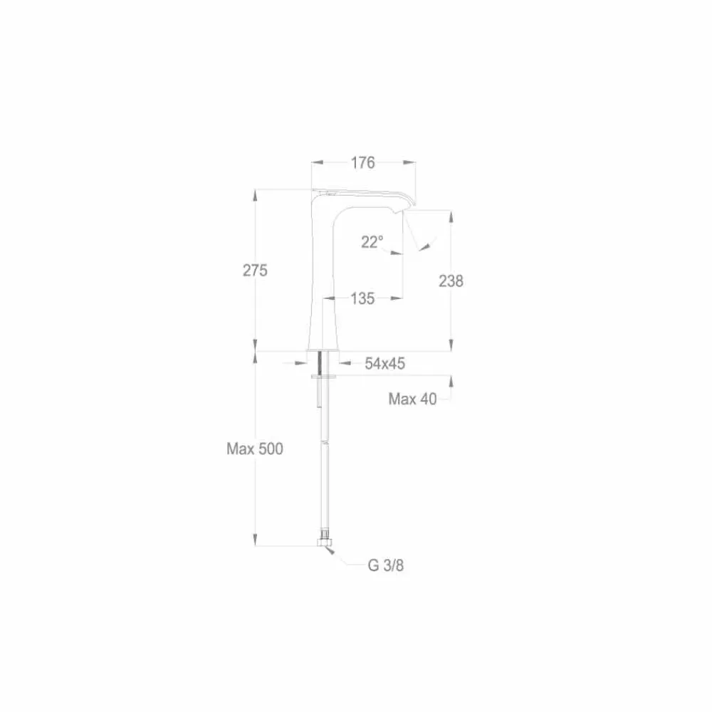 Viadurini Taps Waschbeckenarmaturen-Made in Italy Design Chrom Messing Waschtischmischer - Bonina