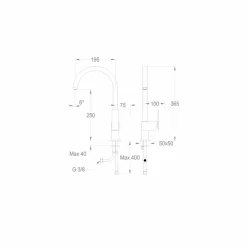 Viadurini Taps Küchenarmaturen-Made in Italy Design Einhebel-Küchenmischer - Bonsu