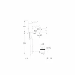 Viadurini Taps Waschbeckenarmaturen-Made in Italy Design Messing Arbeitsplatte Waschtischmischer - Binsu