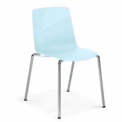 Viadurini Living Moderne Stühle-Made in Italy Esszimmerstuhl aus Metall und Polypropylen, 4-teilig - Carlita