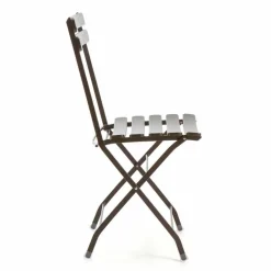 Viadurini in the Garden Gartenstühle Metall-Made in Italy Klappbarer Außenstuhl aus lackiertem Metall, 4 Stück - Lori