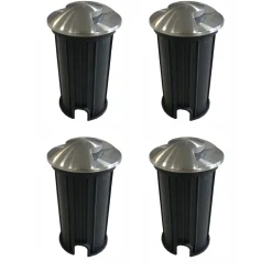 Viadurini Lighting Gartenlampion-Marker Outdoor LED Einbaustrahler aus Edelstahl 4 Stück - Rhombus