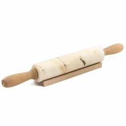Viadurini Kitchen Küchenzubehör-Marmor Nudelholz mit Holzgriffen Made in Italy - Senni