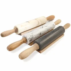 Viadurini Kitchen Küchenzubehör-Marmor Nudelholz mit Holzgriffen Made in Italy - Senni