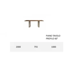 Viadurini Living Esstische-Massivholz-Küchentisch und Eisenbeine Made in Italy - Pegasus