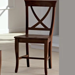 Viadurini Living Klassische Stühle-Massivholzstuhl Klassisches Design Gekreuzte Rückenlehne - Debussy