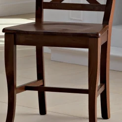 Viadurini Living Klassische Stühle-Massivholzstuhl Klassisches Design Gekreuzte Rückenlehne - Debussy