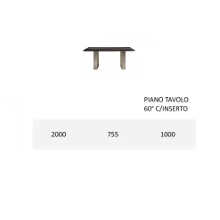 Viadurini Living Esstische-MDF-Küchentisch mit Massivholzeinlage Made in Italy - Tusco