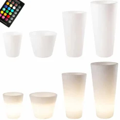 Viadurini Lighting Lichtmöbel-Mehrfarbiger oder Solar LED beleuchteter Topf für Garten oder Wohnzimmer - Vasostar
