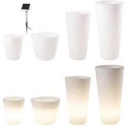 Viadurini Lighting Lichtmöbel-Mehrfarbiger oder Solar LED beleuchteter Topf für Garten oder Wohnzimmer - Vasostar