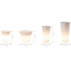 Viadurini Lighting Lichtmöbel-Mehrfarbiger oder Solar LED beleuchteter Topf für Garten oder Wohnzimmer - Vasostar