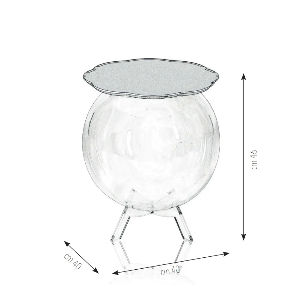 Viadurini Living Moderne Couchtische-Mehrzweck-Containertisch aus transparentem Plexiglas, hergestellt in Italien – Scar